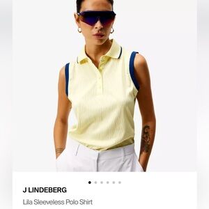J LINDEBERG
Lila Sleeveless Polo Shirt: Size Small
